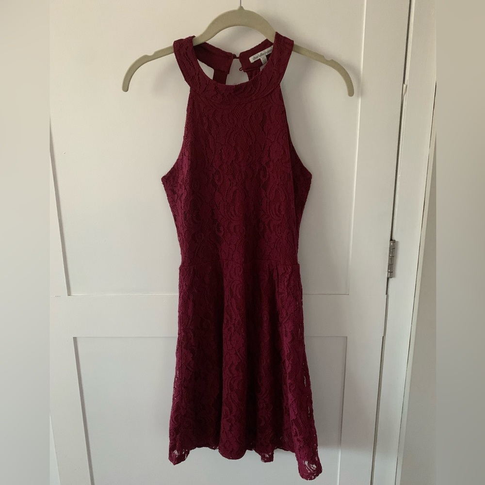 Cute burgundy lace dress